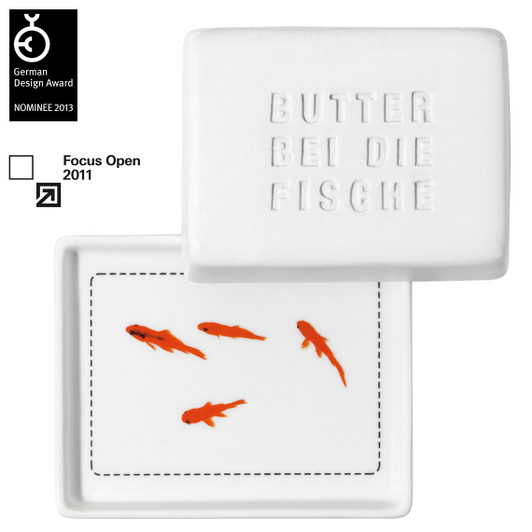 Butterdose klein "Butter bei die Fische" - räder