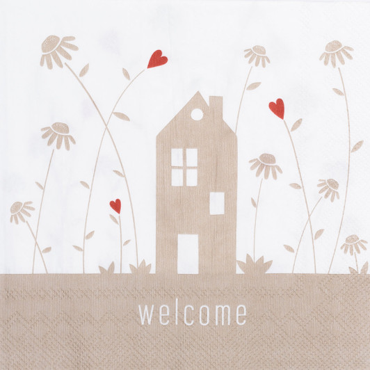 Serviette "Welcome" - räder