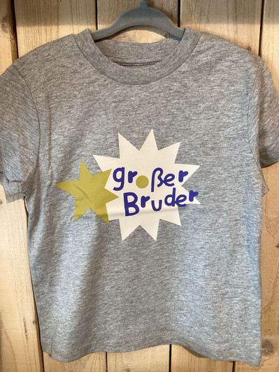 Geschwistershirt "großer Bruder" -heather grey- Pfiffikus