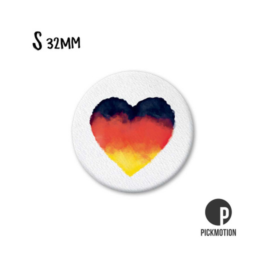 Kühlschrank-Magnet - Klein - "watercolor heart germany" - MS-0622 - Pickmotion