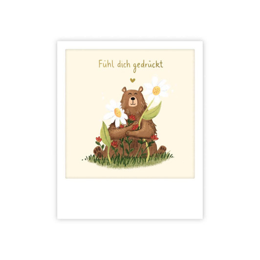 Kleine Postkarte "Fühl dich gedrückt" - MP-1066-DE - Pickmotion