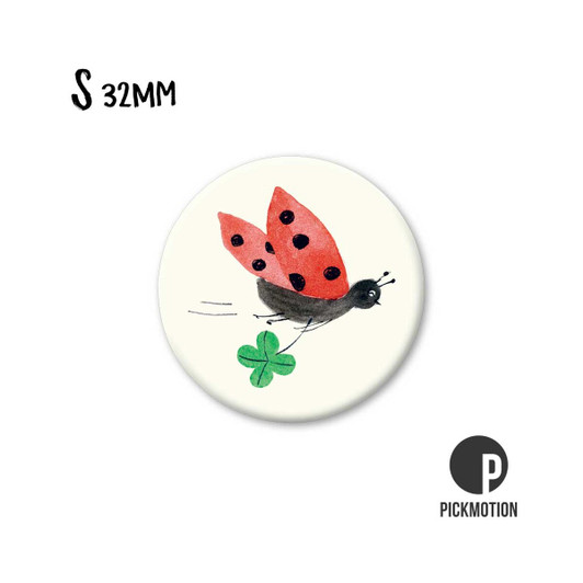 Kühlschrank-Magnet - klein - "Ladybug Luck" - MS-0688 - Pickmotion