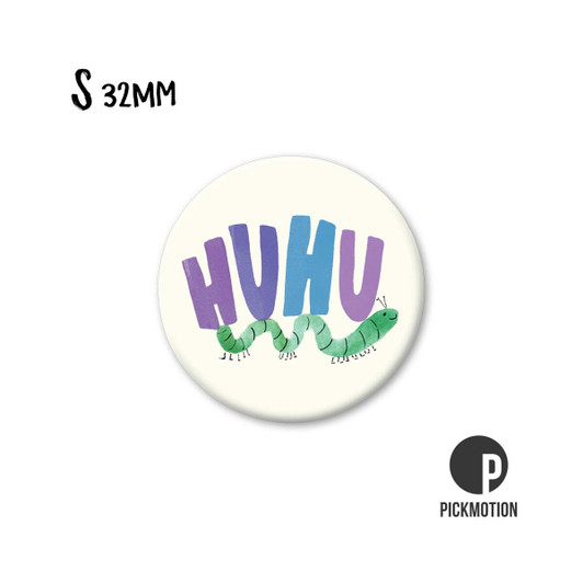 Kühlschrank-Magnet - klein - "Huhu Wurm" - MS-0689-DE - Pickmotion