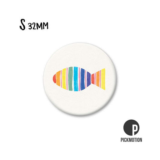 Kühlschrank-Magnet - klein - "Regenbogenfisch" - MS-0702 - Pickmotion