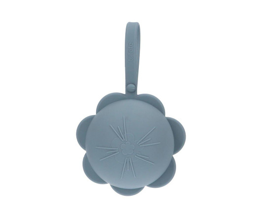Schnullerhalter Baby Silikon Blume - Blue  - tutete