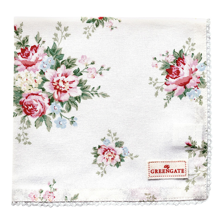 Stoffserviette - Aurelia white - Greengate