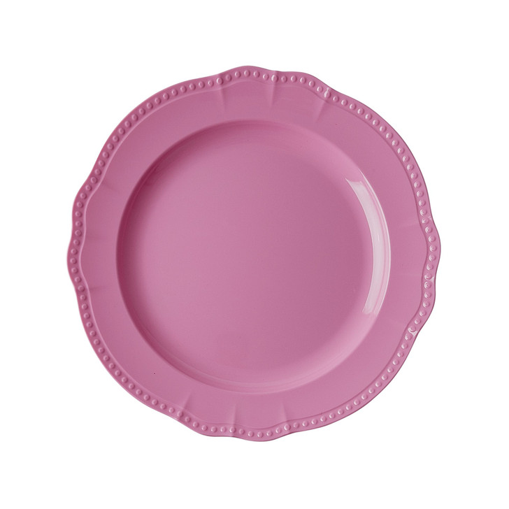 Melamine Dinner Plate - Pink - rice