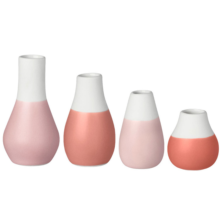 Mini Vasen Pudertöne "Set aus 4" - räder