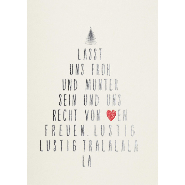 Weihnachtspostkarte - "Lasst uns froh und munter sein ..." - räder (Xmas)