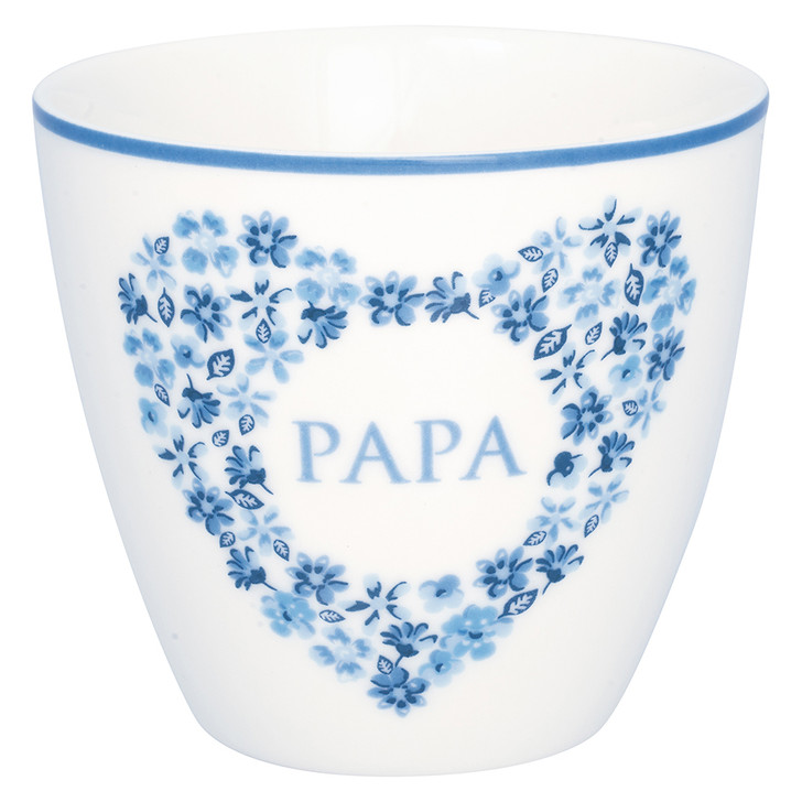 Latte Cup - Papa heart blue - Greengate