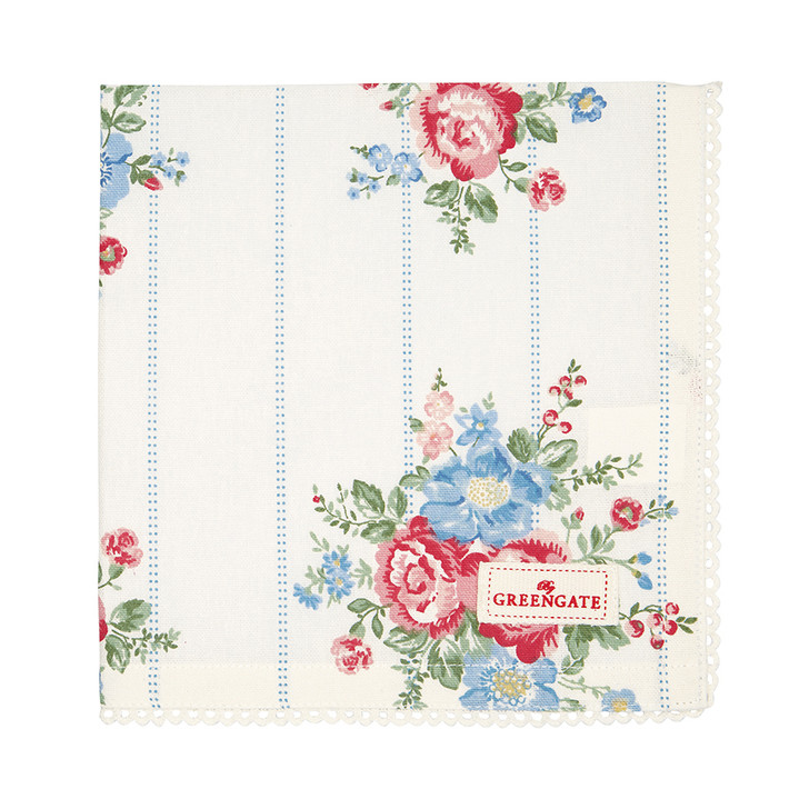 Stoffserviette - Henrietta white - Greengate