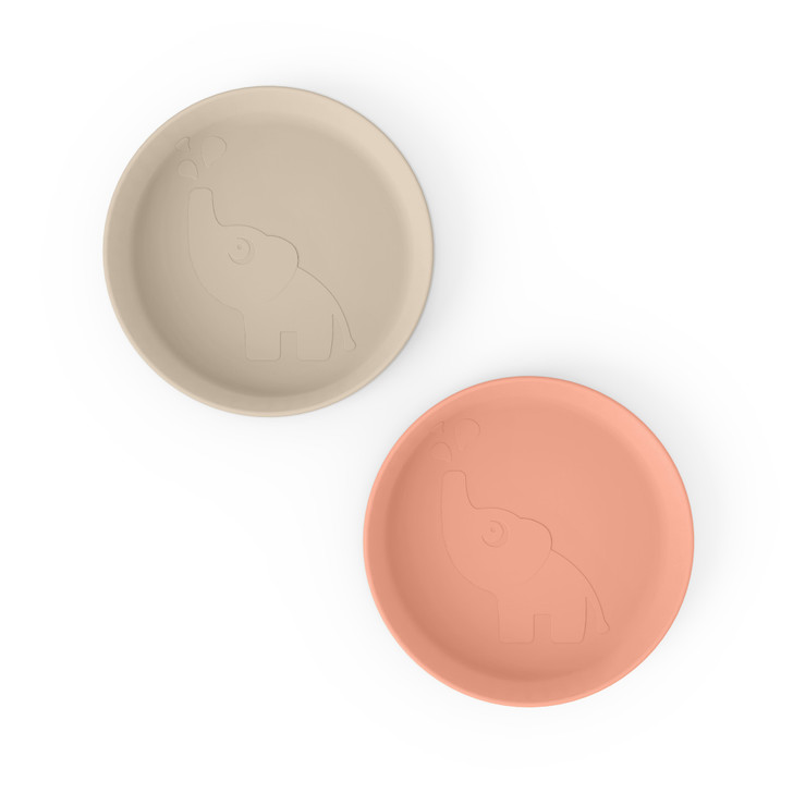 Kinderteller Sand/Coral - Kiddish plate  2-er Pack Elphee - Done by deer