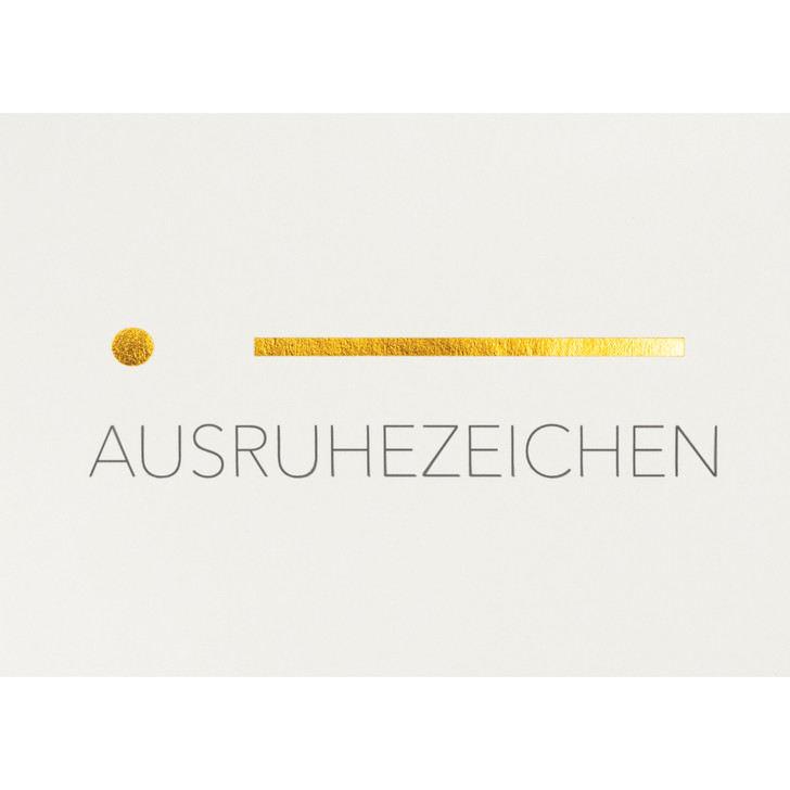 Goldwortkarte "Ausruhezeichen" - räder