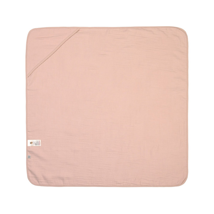 Kinder Kapuzenhandtuch aus Mull - Muslin Hooded Towel,Powder Pink  - Lässig
