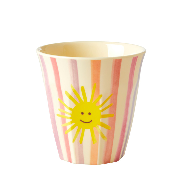 Small Melamine Kids Cup - Sunny Print, rosa - rice