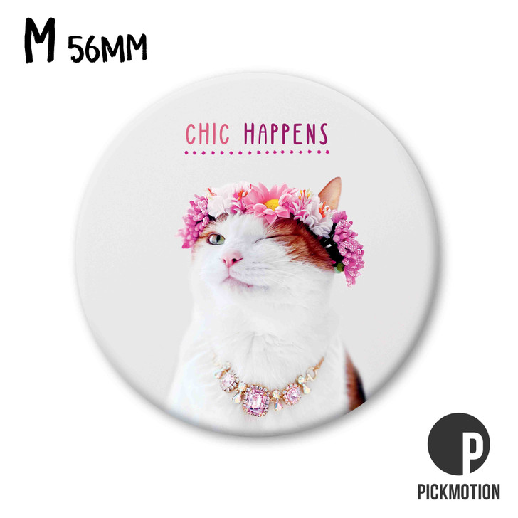 Kühlschrank-Magnet - Medium - "Chic happens" - MM 1366 - EN - Pickmotion