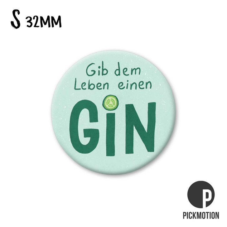 Kühlschrank-Magnet - Klein - "Gib dem Leben einen Gin" MSQ 0472-DE - Pickmotion