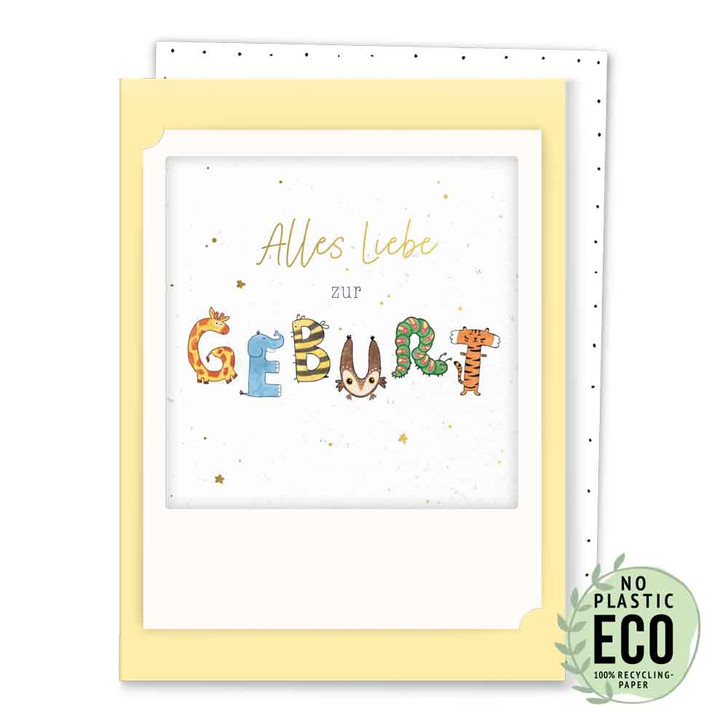 Photo - Mini-Klappkarte „alles liebe zur geburt" - MP-0908-DE-NG - Pickmotion