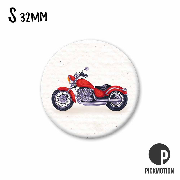 Kühlschrank-Magnet - Klein - "red motorcycle" - MS-0531 - Pickmotion