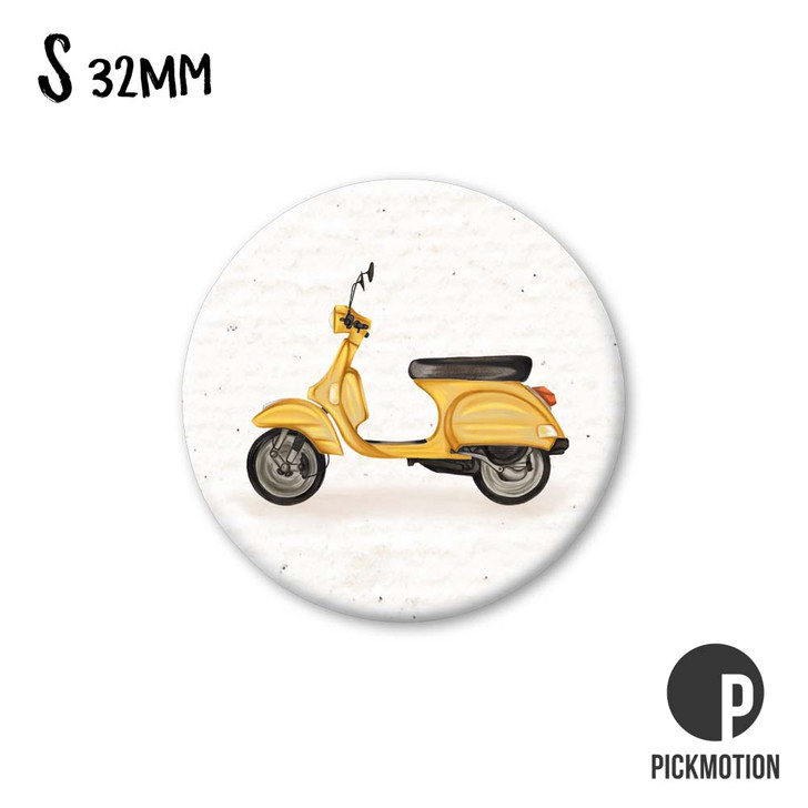 Kühlschrank-Magnet - Klein - "yellow moped" - MS-0536 - Pickmotion