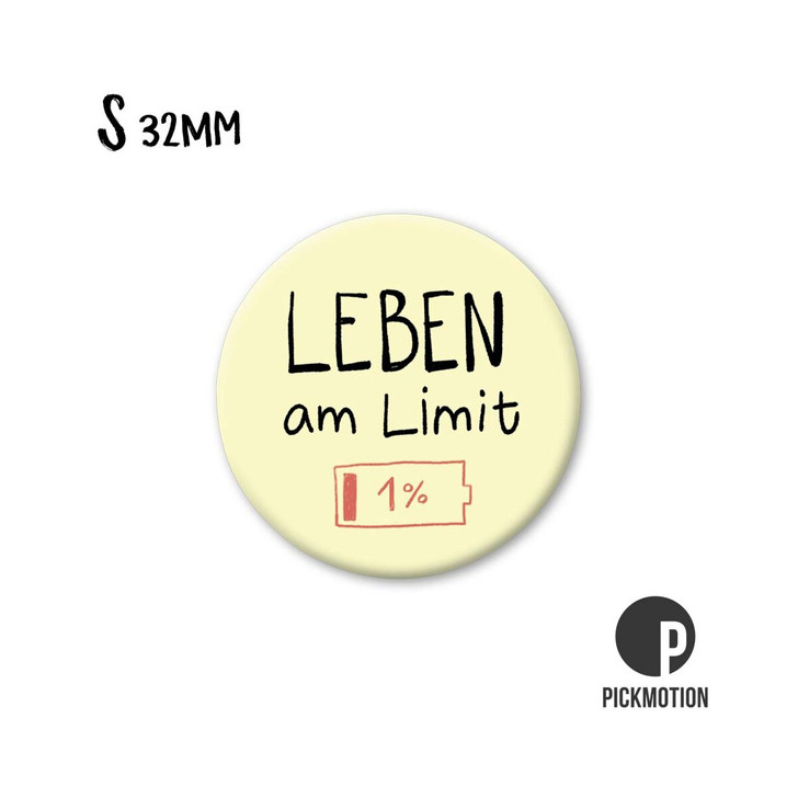 Kühlschrank-Magnet - klein - "Leben am Limit" - MS-0667-DE - Pickmotion