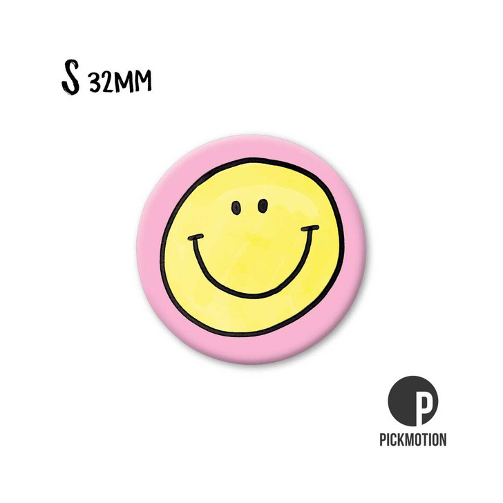 Kühlschrank-Magnet - klein - "Smiley gelb" - MS-0682 - Pickmotion