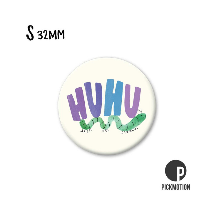 Kühlschrank-Magnet - klein - "Huhu Wurm" - MS-0689-DE - Pickmotion