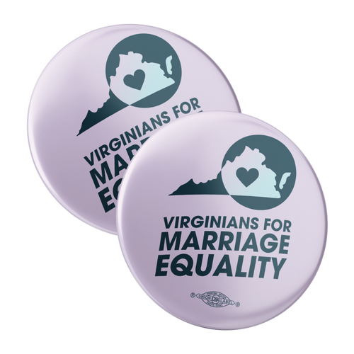 Virginians For Marriage Equality (2.25" Pin-Back Button -- Pack Of Two!)