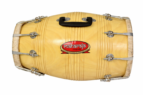 MAHARAJA MUSICALS Mango Wood Dholak/Dholki, Bolt Tuned, Bag - No. 104