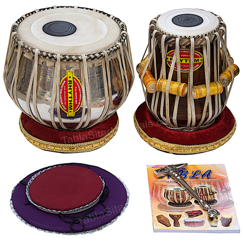 Mukta Das Tabla Set, 4 Kg Chrome Copper Bayan, Sheesham Dayan - No. 152