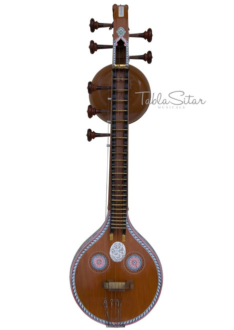 MAHARAJA MUSICALS Full Size Saraswati Veena, Jack Fruit Wood, Natural Color - No. 504