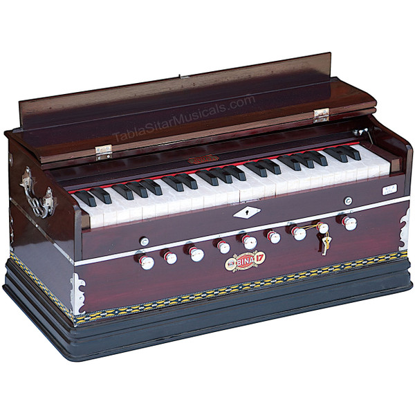 buy harmonium, Portable Harmonium, A440, 9 Stops, Coupler, 42 Keys