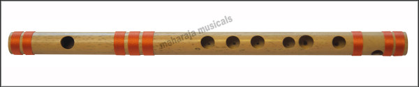 MAHARAJA Concert, Scale A Natural Medium 11 Inches, Finest Indian Bansuri, Bamboo Flute, Hindustani - No. 352