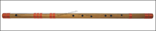 MAHARAJA Concert, Scale C Natural Bass 35 Inches, Finest Indian Bansuri, Bamboo Flute, Hindustani - No. 357