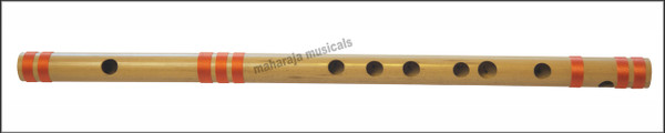 MAHARAJA Concert, Scale F Natural Medium 14 Inches, Finest Indian Bansuri, Bamboo Flute, Hindustani - No. 370