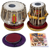 Mukta Das Tabla Set, 4 Kg Chrome Copper Bayan, Sheesham Dayan - No. 152