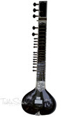 Kanai Lal Sitar, Single Tumba, Munda Sitar, Vilayat Khan Style, Dark Mahogany Fiber Trolley - No. 445