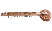 Kanai Lal & Sons Electric Sitar, Tun Wood, Dark Color with Fiber Case - No. 561