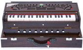 Monoj Sardar MKS Harmonium No. 652, Teak Wood, Folding, 3 Reeds, A440, 42 Keys, Concert Quality