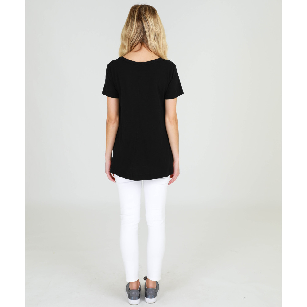 Women's Tops | Finley S/S Tee in Black | 3RD STORY