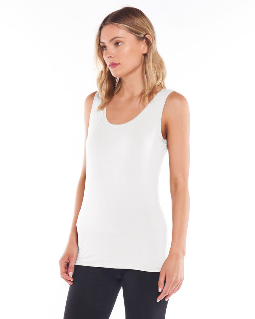 Women's Top | Liza Tank in White | BETTY BASICS
