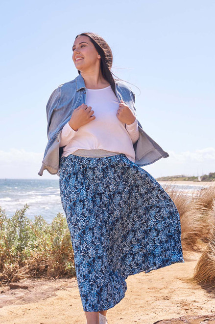 Women's Skirt | Tilli Skirt in Indiflower | BETTY BASICS