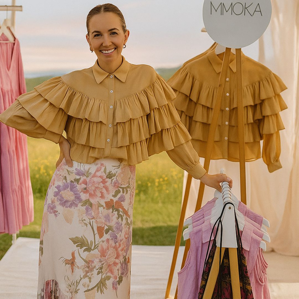 Women's Shirt | Reba Ruffle Shirt | Mmoka