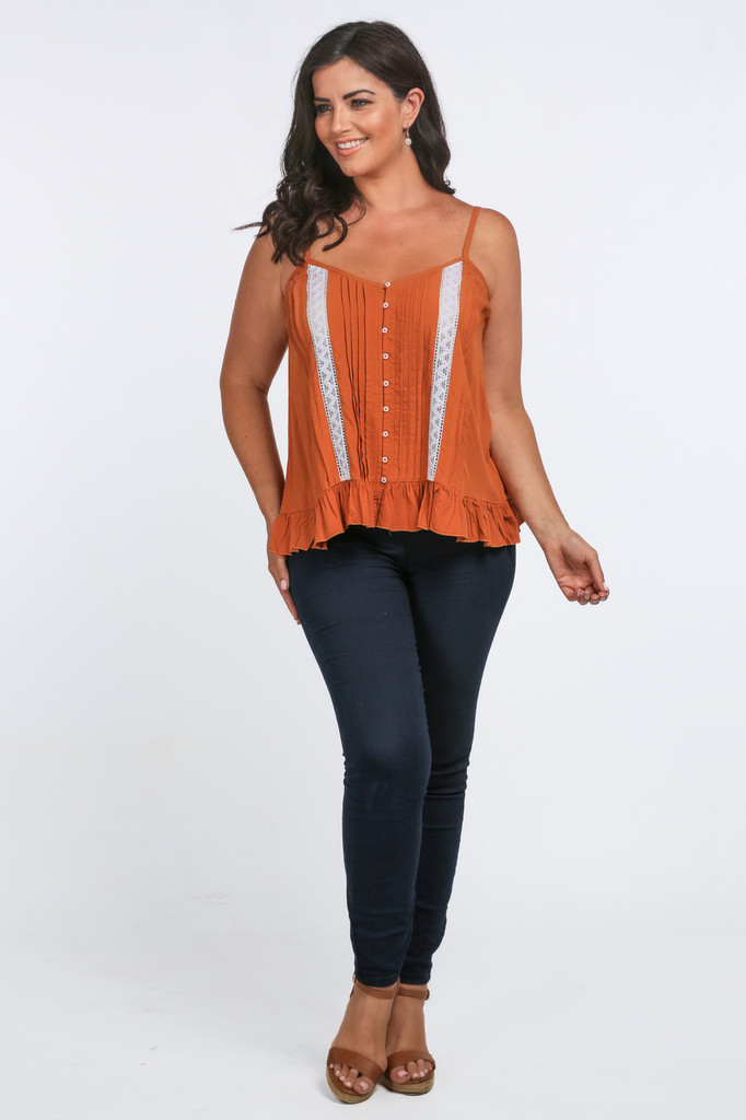 Women's Top | Jasmine Strappy Camisole Top | OMBAK DESIGNS