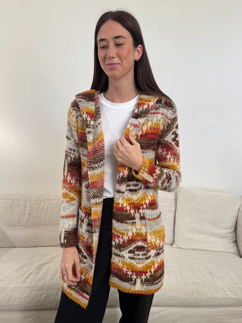 Women's Knit |  Shawl Collar Coatigan | Cinnamon Creations