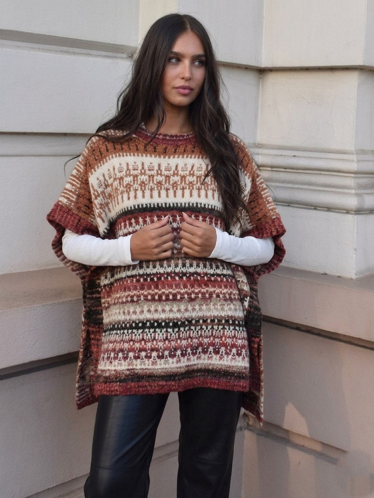 Women's Coats | Peruvian Poncho  | CINNAMON CREATIONS