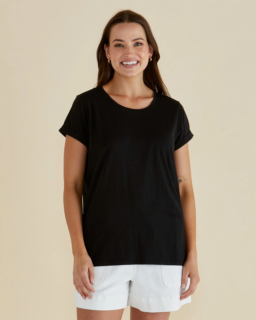 Women's Top | Caia Crew Tee | BETTY BASICS