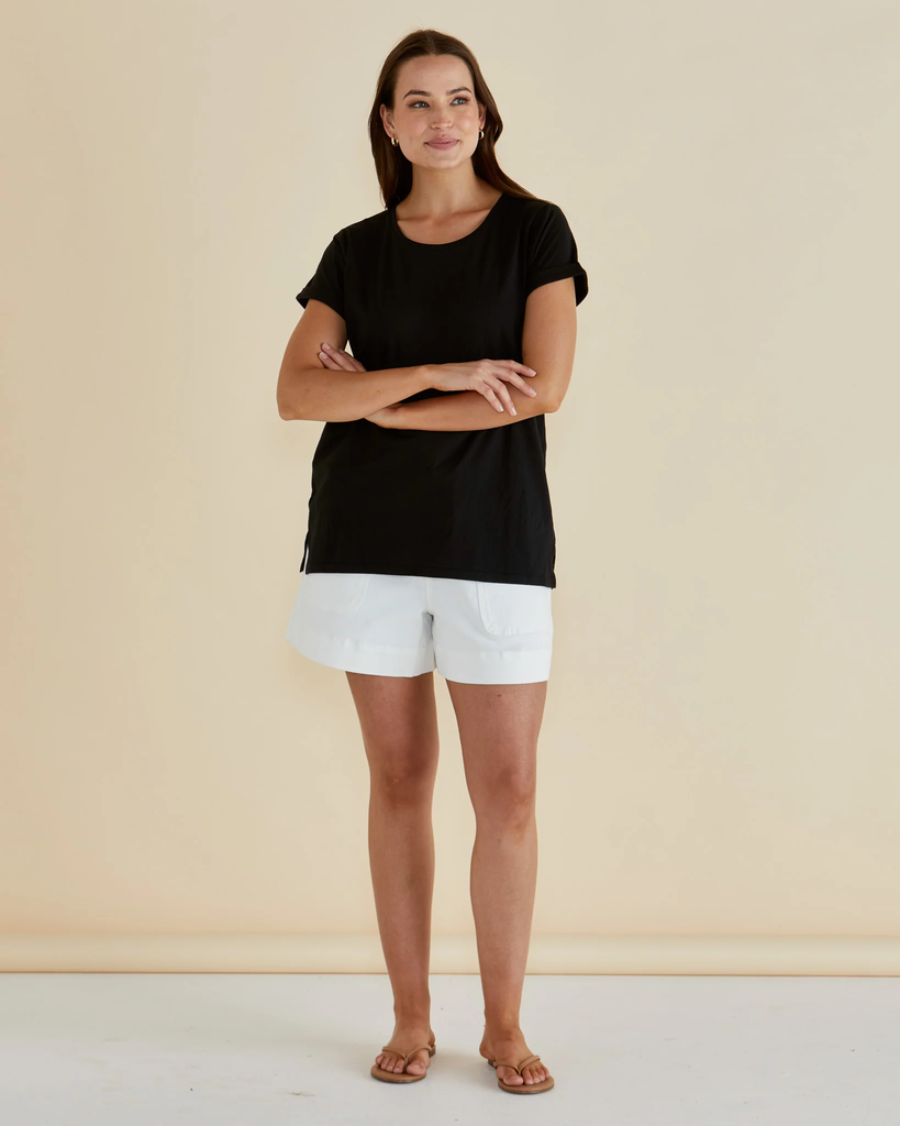 Women's Top | Caia Crew Tee | BETTY BASICS