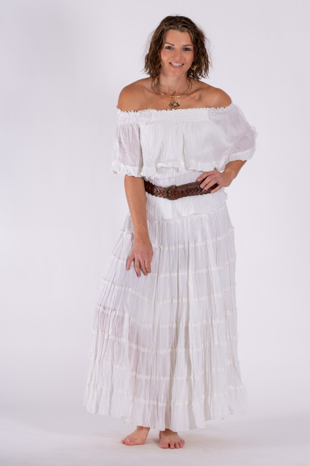 Women's Skirt | LSSB  Cotton Tiered Skirt | OMBAK DESIGNS