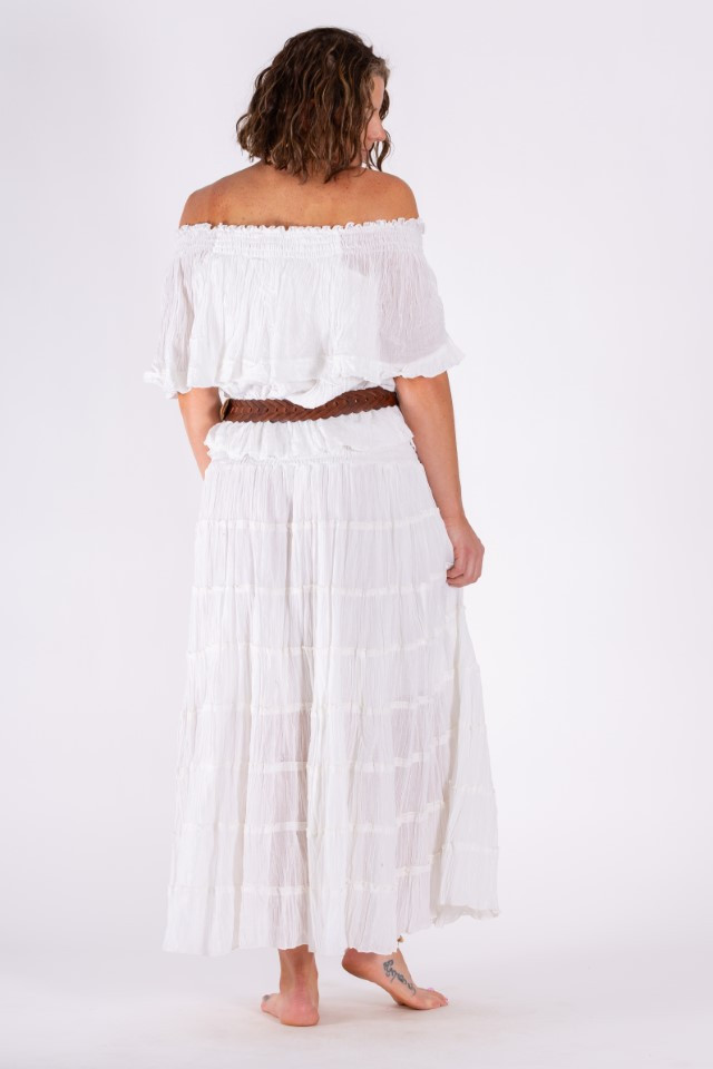 Women's Skirt | LSSB  Cotton Tiered Skirt | OMBAK DESIGNS